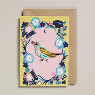 Petra Boase Embroidered Iron On Patch Bird Card