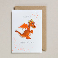 Petra Boase Embroidered Iron On Patch Card Happy Birthday Dragon