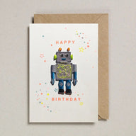 Petra Boase Embroidered Iron On Patch Card Robot