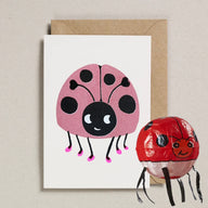 Petra Boase Ladybird Paper Balloon Card