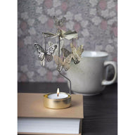 Pluto Design Rotary Candle Holder Butterfly Gold H16cm X D6.5cm
