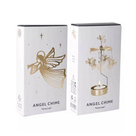 Pluto Design Rotary Candle Holder Flying Angel in Gold H16cm X D6.5cm