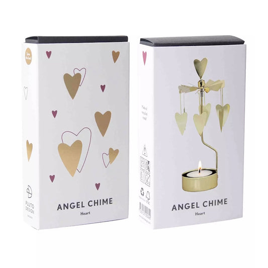 Pluto Design Rotary Candle Holder Heart - Gold H16cm X D6.5cm