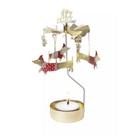 Pluto Design Rotary Candle Holder Jolly Dog Gold H16cm X D6.5cm