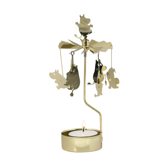 Pluto Design Rotary Candle Holder Moomin - Gold H16cm X D6.5cm