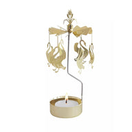 Pluto Design Rotary Candle Holder Swans Gold H16cm X D6.5cm