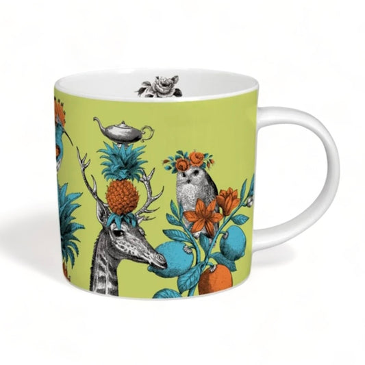 Repeat Repeat Menagerie Giraffe Bone China Mug Green