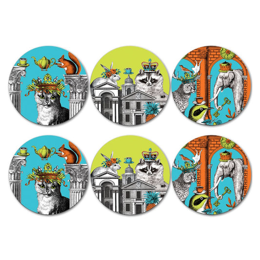 Repeat Repeat Managerie Cat Coaster / Turquoise