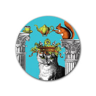 Repeat Repeat Managerie Cat Coaster Turquoise