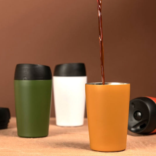 Loke double walled travel mug with locking function in various colours H15cm 24cl by Sagaform