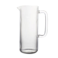 Saga jug clear ribbed glass H23cm 1,3L by Sagaform