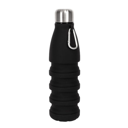 Stig Foldable Water Bottle - Black Silicone H25cm 55cl by Sagaform