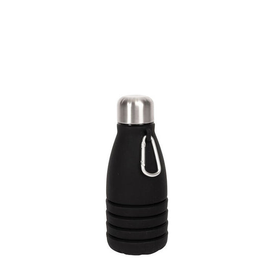 Stig Foldable Water Bottle - Black Silicone H25cm 55cl by Sagaform
