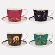 Sara Miller Chelsea Ceramic Espresso Cup & Saucer Set of 4