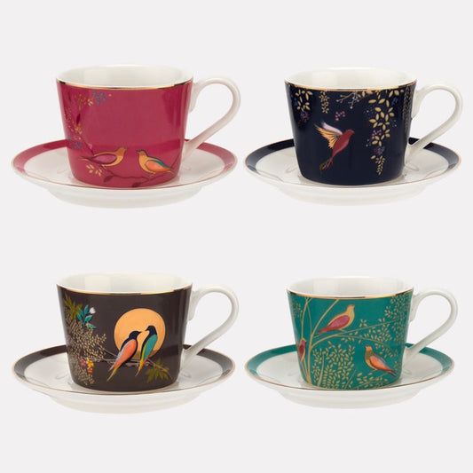 Sara Miller Chelsea Ceramic Espresso Cup & Saucer - Set of 4