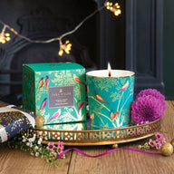 Sarah Miller Green Birds Mandarin, Tuberose & Wild Musk Scented Candle