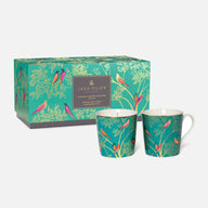 Sarah Miller Green Birds Scented Candle & Mug Gift Set