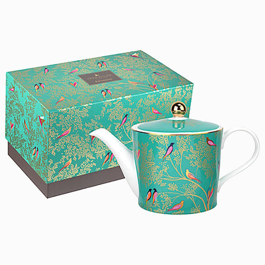 Sara Miller Green Birds Teapot