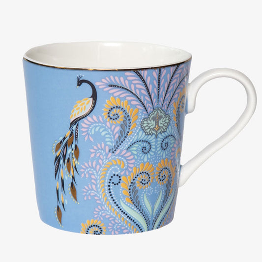 Sara Miller Peacock Filigree Mug