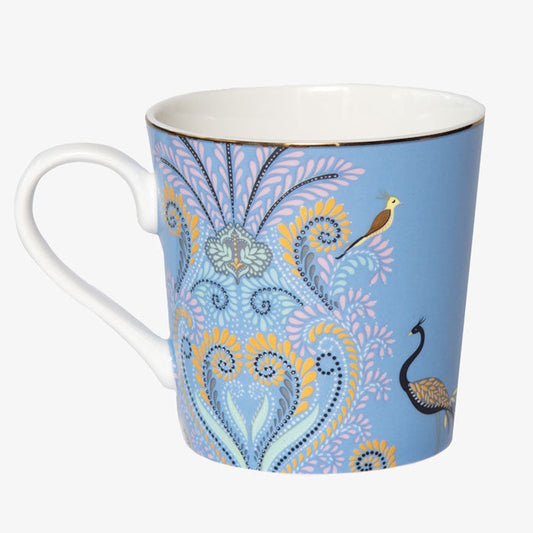 Sara Miller Peacock Filigree Mug