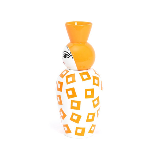 Seletti Canopie Amina Porcelain Vase With Bowl Cover