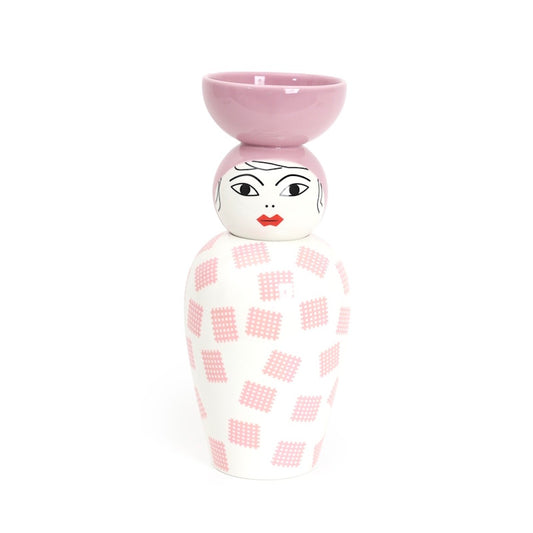 Seletti Canopie Luna Porcelain Vase With Bowl Cover