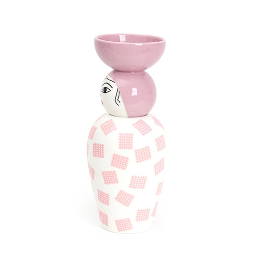 Seletti Canopie Luna Porcelain Vase With Bowl Cover