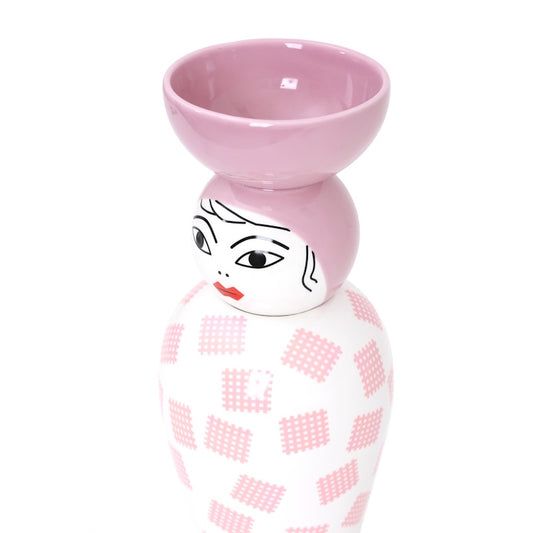 Seletti Canopie Luna Porcelain Vase With Bowl Cover