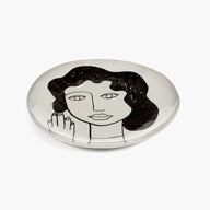 Serax La Mère Large Round Plate Off-White and Black by Marie Michielssen