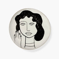 Serax La Mère Large Round Plate Off-White and Black by Marie Michielssen