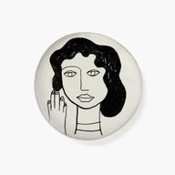 Serax La Mère Medium Round Plate Off-White and Black by Marie Michielssen