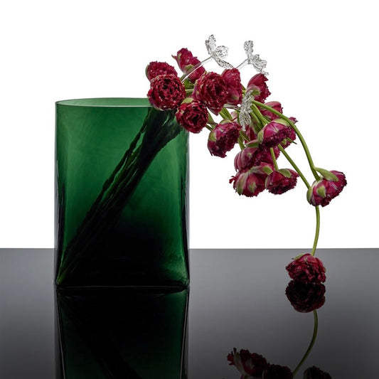 Serax Vase With Glass Tube 03 Green Josephine by Kris Van Assche
