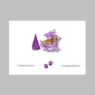 Shelley The Artist Greeting Card The Purple Sausage