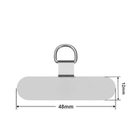 Single Lanyard Tether Tag for Phone Chains in Stainless Steel
