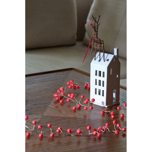 Lightstyle London Snowberry Red String Lights Mains 3 Metres