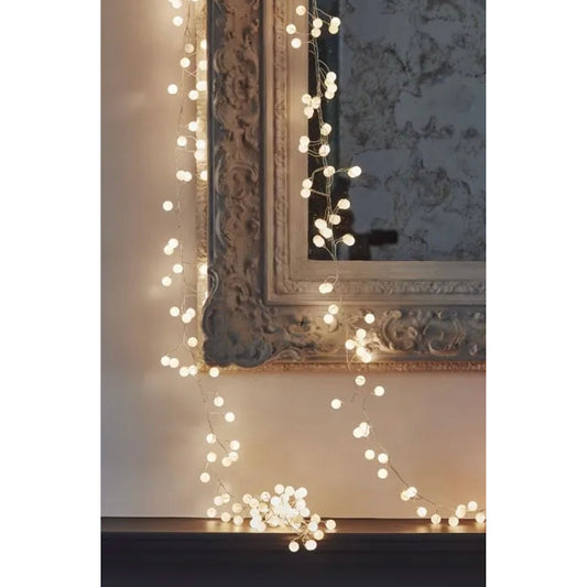 Snowberry White LED String Lights Mains Powered 3 Metres in Length by Lightstyle London