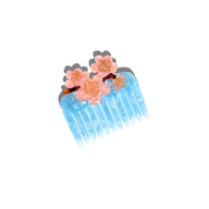 Solar Eclipse Hand-Painted Cherry Blossom Pocket Hair Comb