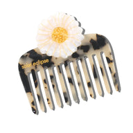 Solar Eclipse Hand-Painted Daisy Pocket Hair Comb