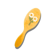 Solar Eclipse Hand-Painted Daisy Stem Amazing Acetate 2-1 Daily Hair Brush