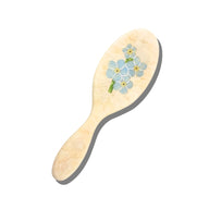 Solar Eclipse Hand-Painted Forget-Me-Not Amazing Acetate 2-1 Daily Hair Brush