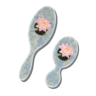 Solar Eclipse Hand-Painted Japanese Lily Amazing Acetate 2-1 Daily Hair Brush
