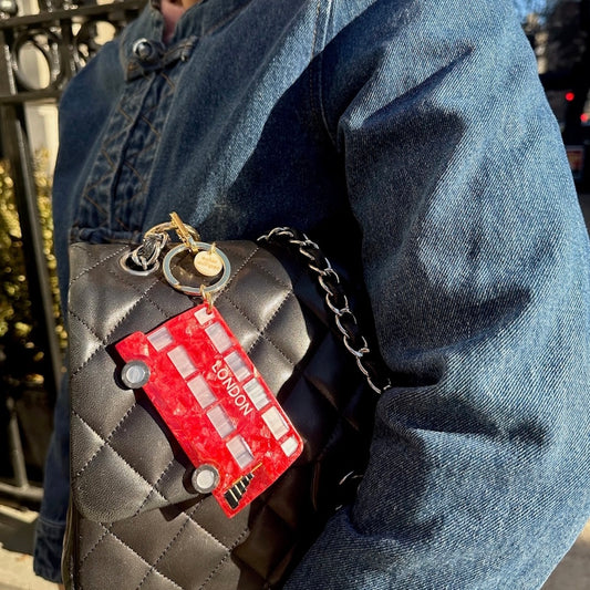 Solar Eclipse Hand-Painted London Bus Bag Charm and Keychain