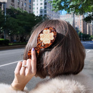 Solar Eclipse Hand-Painted Lucky Clover Acetate Handbag Hero Hair Brush