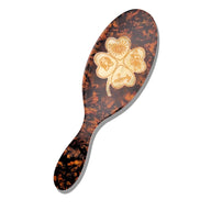 Solar Eclipse Hand-Painted Lucky Clover Amazing Acetate 2-1 Daily Hair Brush