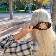 Solar Eclipse Hand-Painted Lucky Clover Amazing Acetate 2-1 Daily Hair Brush