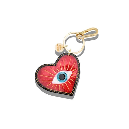 Solar Eclipse Hand-Painted Lucky Eye Bag Charm and Keychain