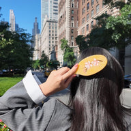 Solar Eclipse Hand-Painted Magnolia Amazing Acetate 2-1 Daily Hair Brush