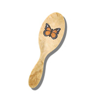 Solar Eclipse Hand-Painted Monarch Butterfly Orange Acetate 2-1 Daily Hair Brush