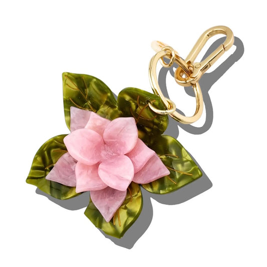 Solar Eclipse Hand-Painted Origami Magnolia Bag Charm and Keychain