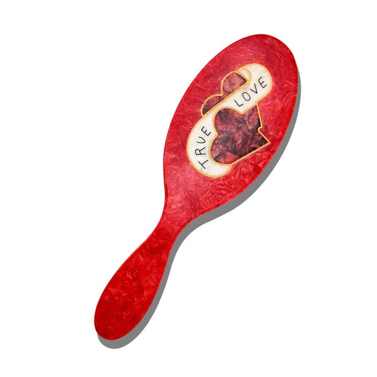 Solar Eclipse Hand-Painted True Love Amazing Acetate 2-1 Daily Hair Brush